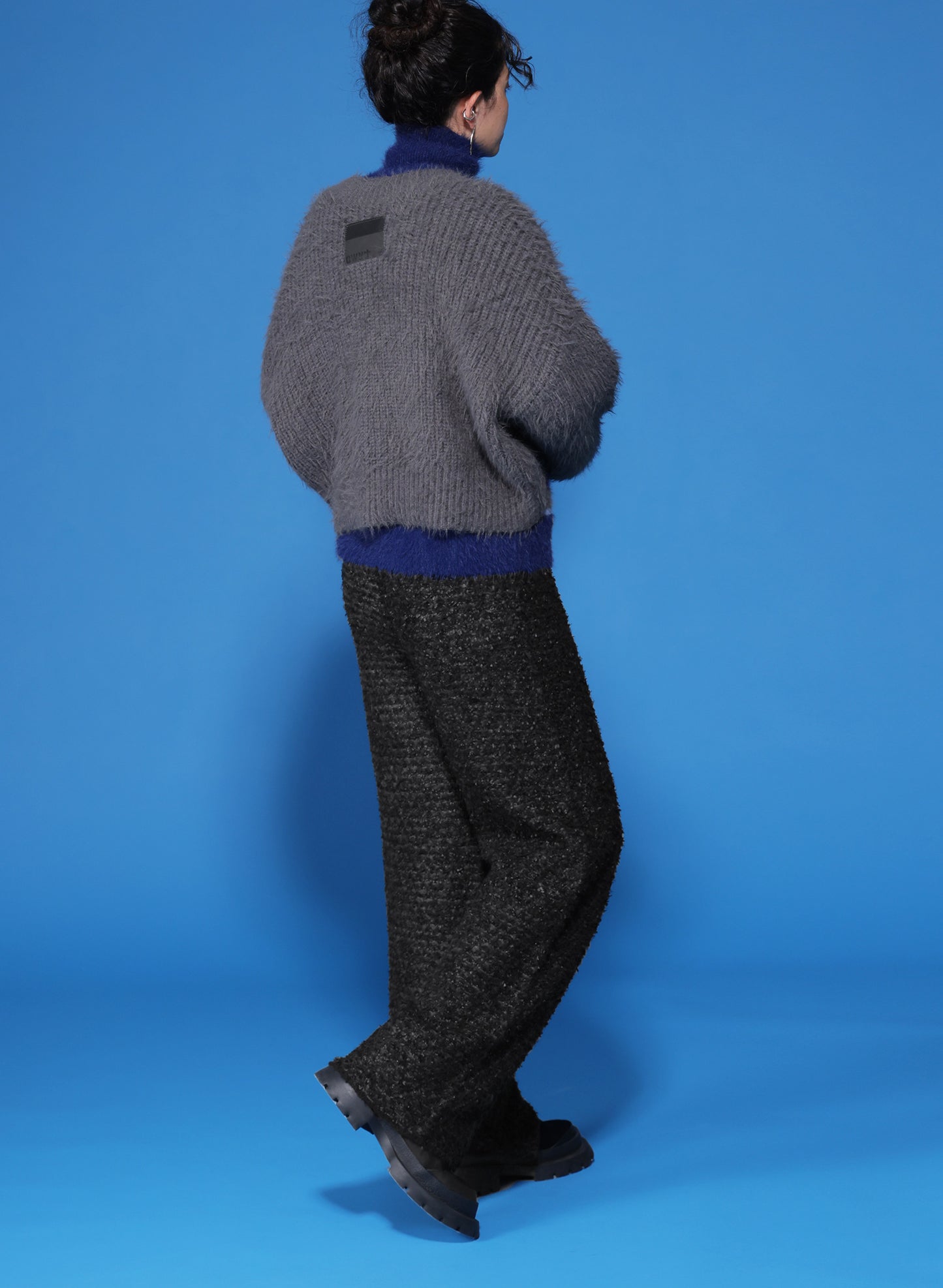 OWNth(オンス) テープヤーンニットパンツ きれいめ レディース ブラック 黒
