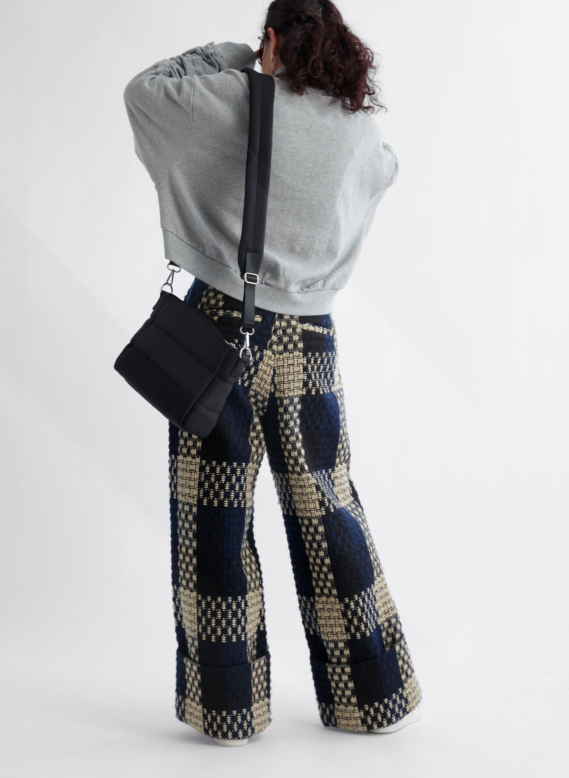 OWNth(オンス) ツイードワイドパンツ きれいめ レディース ブラック 黒