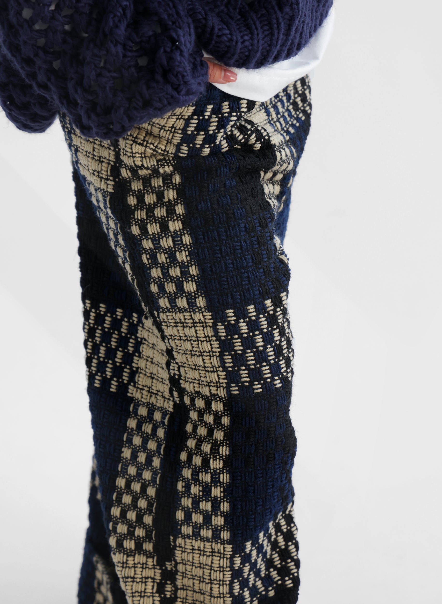 OWNth(オンス) ツイードワイドパンツ きれいめ レディース ブラック 黒