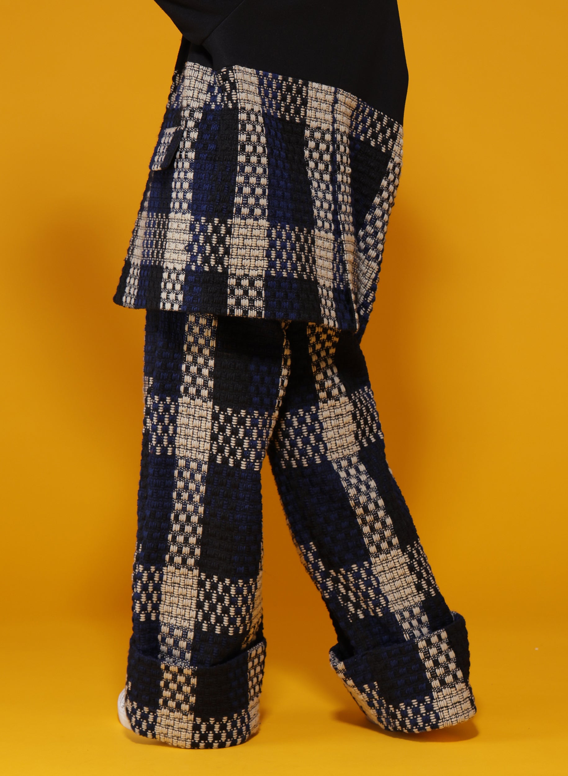 OWNth(オンス) ツイードワイドパンツ きれいめ レディース ブラック 黒