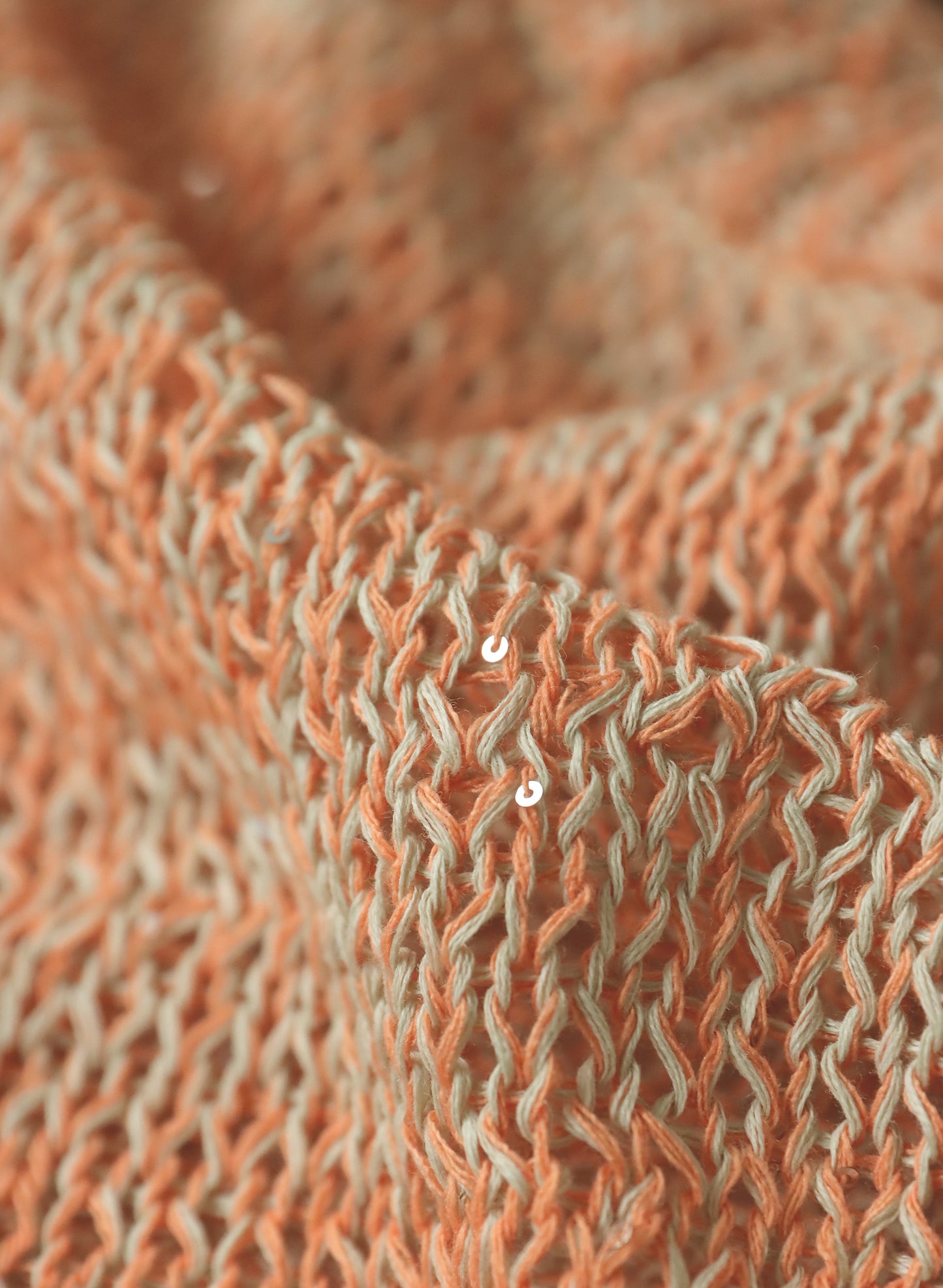 OWNth(オンス) スパンコール透かし編みニットカーデ きれいめ レディース オレンジ