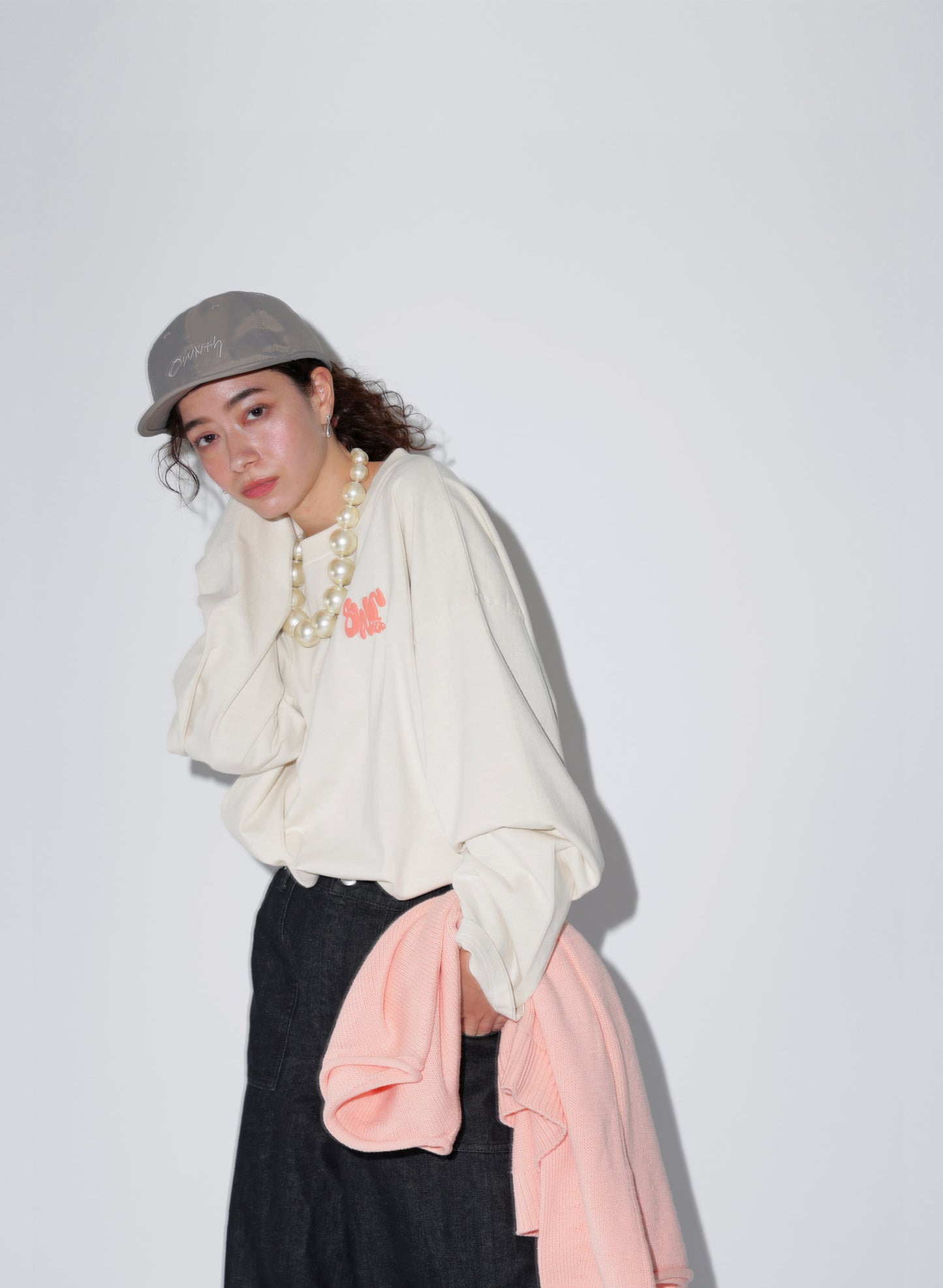 OWNth(オンス) OWNthロゴキャップ きれいめ ユニセックス ベージュ