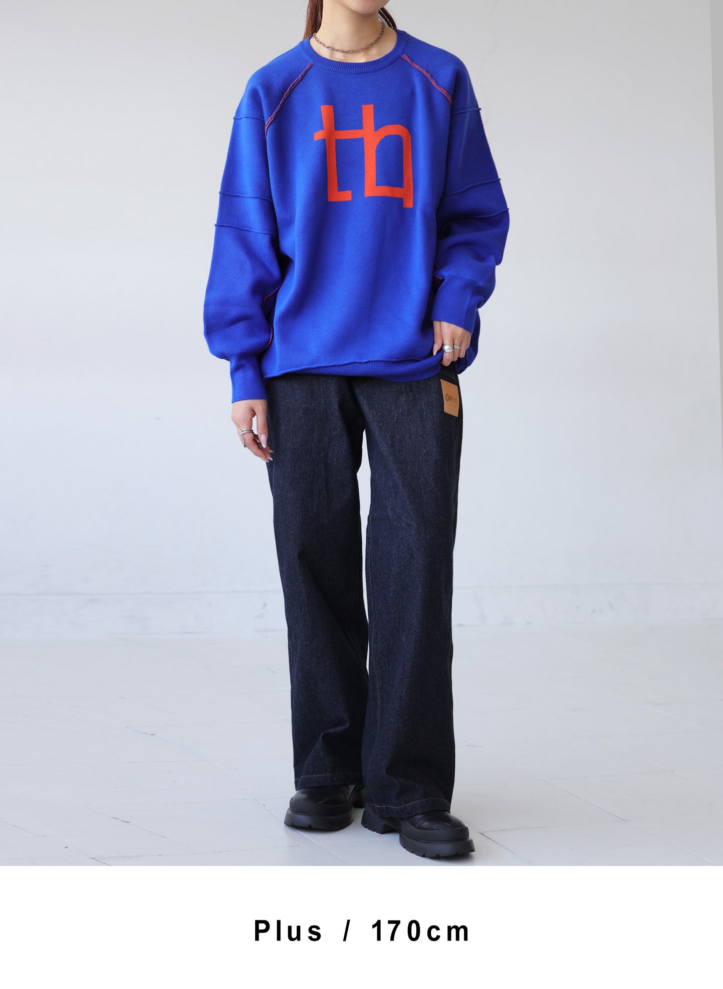 OWNth(オンス) OWNthロゴニット きれいめ ユニセックス ブルー 青