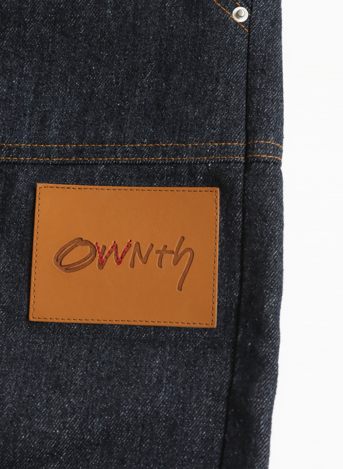 OWNth(オンス) デニムストレートパンツ きれいめ ユニセックス ロゴ