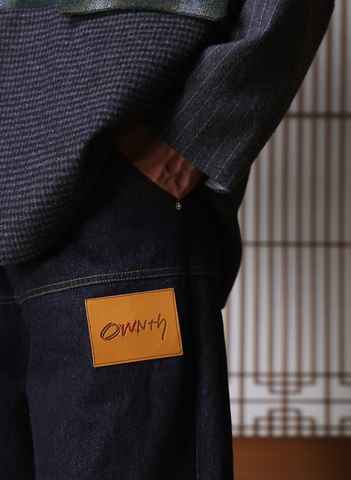 OWNth(オンス) デニムストレートパンツ きれいめ ユニセックス インディゴ