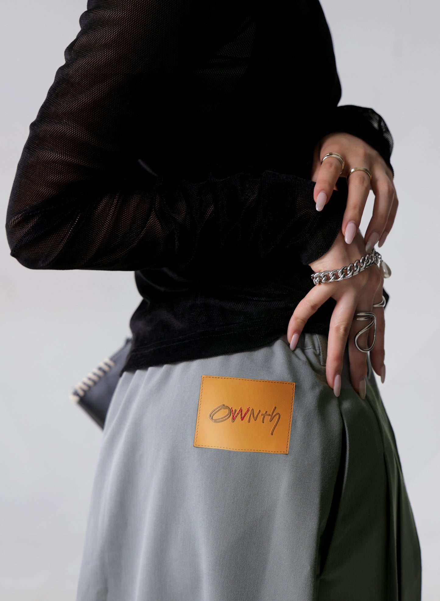 OWNth(オンス) レイヤードデザインスカート きれいめ レディース グレー