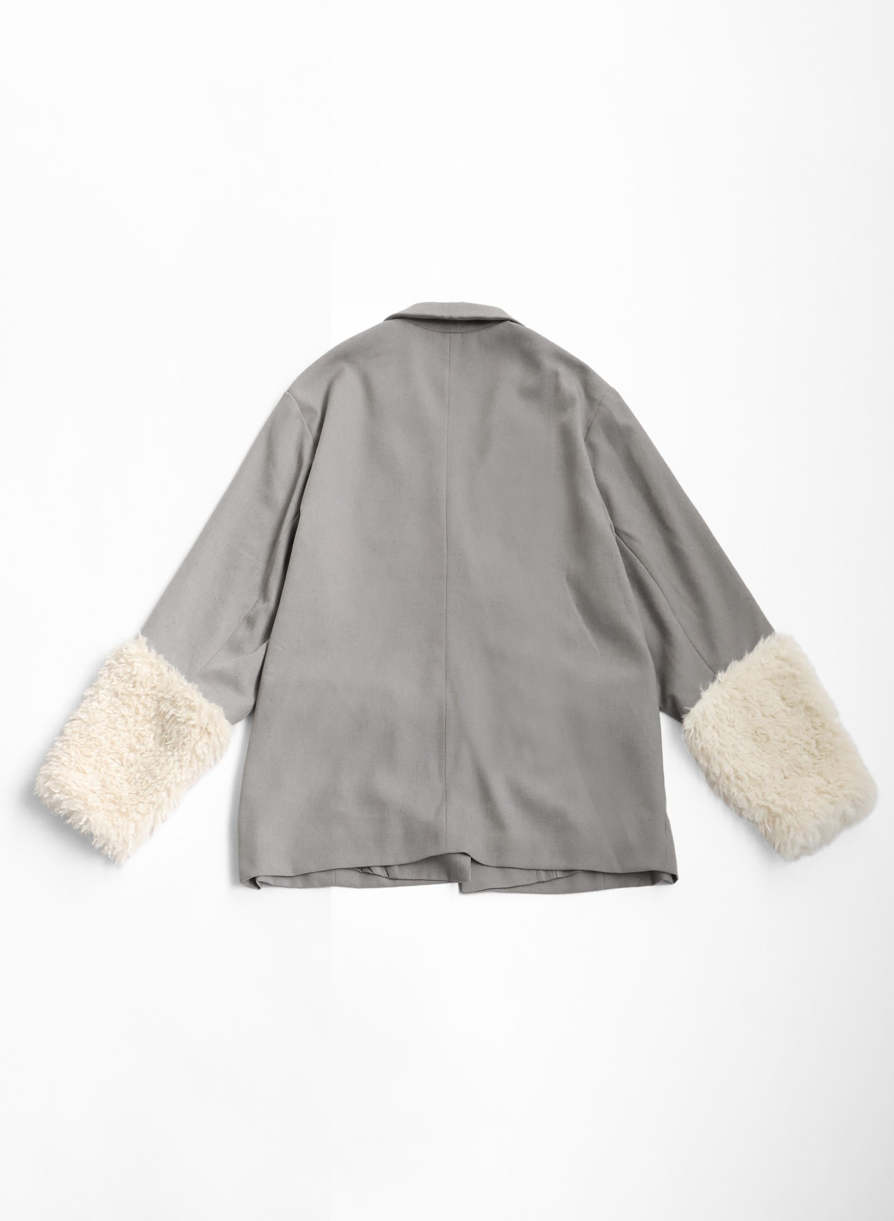 OWNth(オンス) ファードッキングテーラードジャケット きれいめ レディース グレー