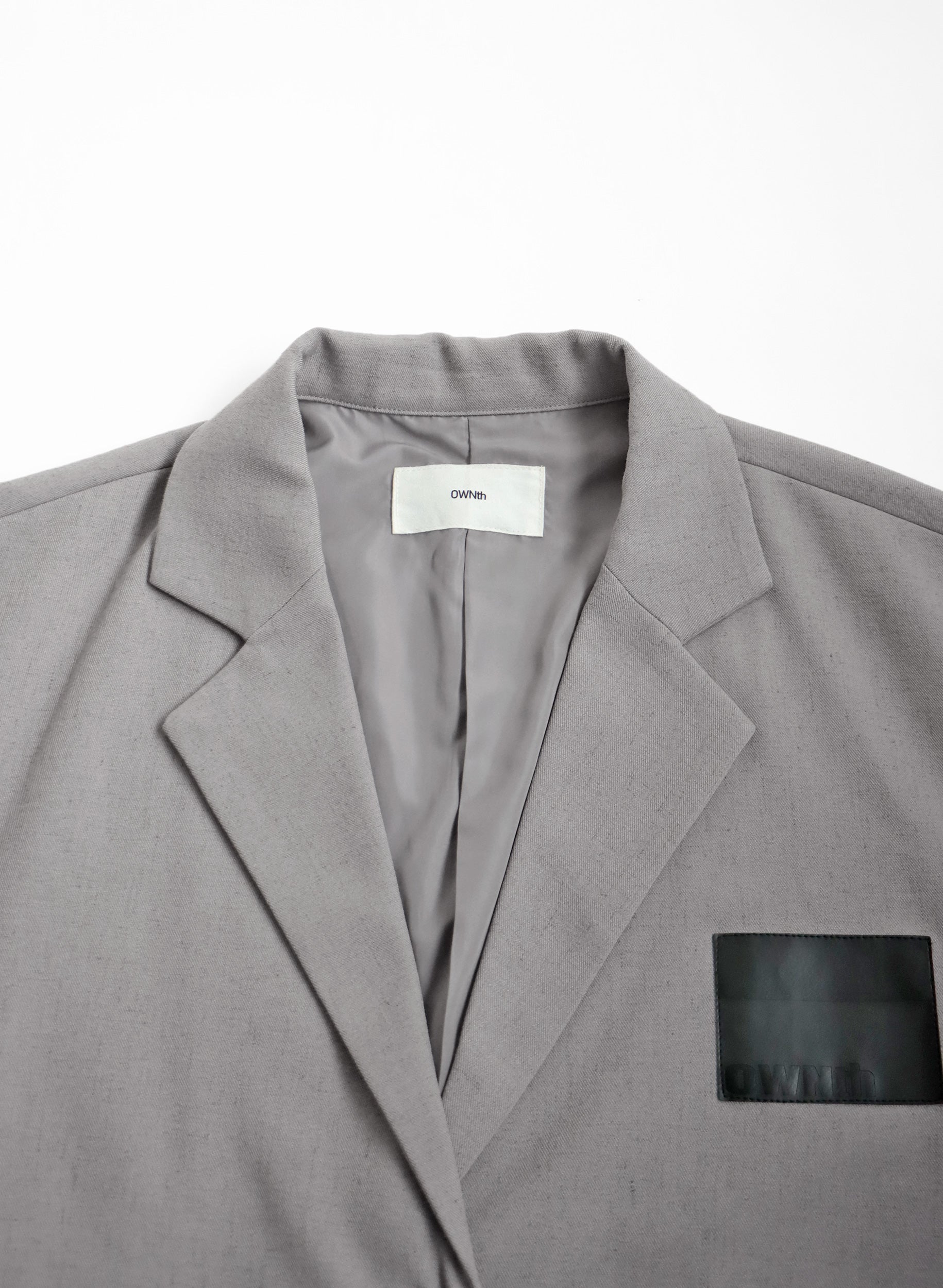 OWNth(オンス) ファードッキングテーラードジャケット きれいめ レディース グレー