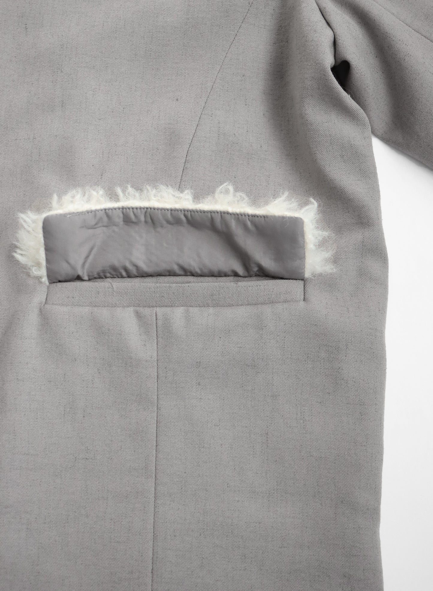 OWNth(オンス) ファードッキングテーラードジャケット きれいめ レディース グレー