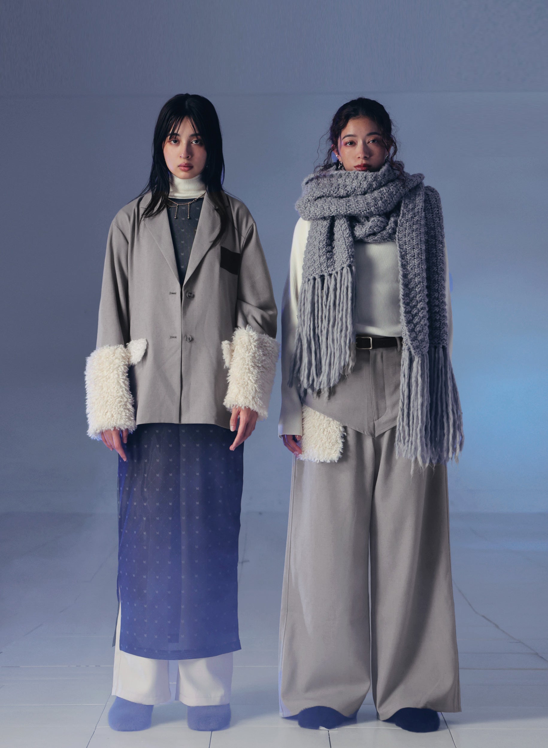 OWNth(オンス) ファードッキングテーラードジャケット きれいめ レディース グレー