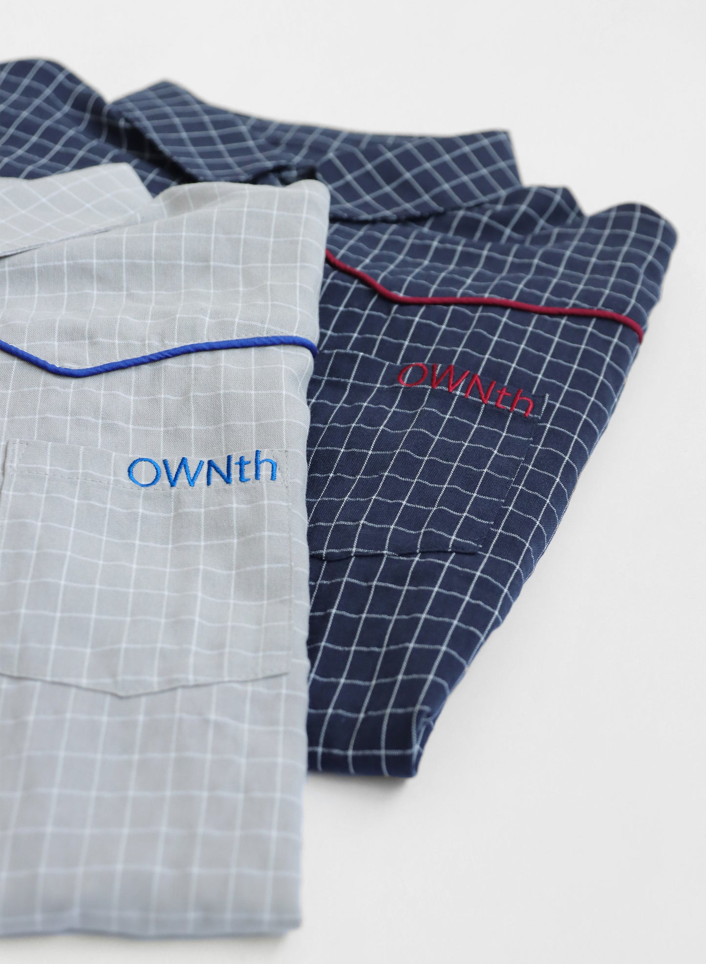 OWNth(オンス) パイピングデザインチェック柄シャツ きれいめ レディース