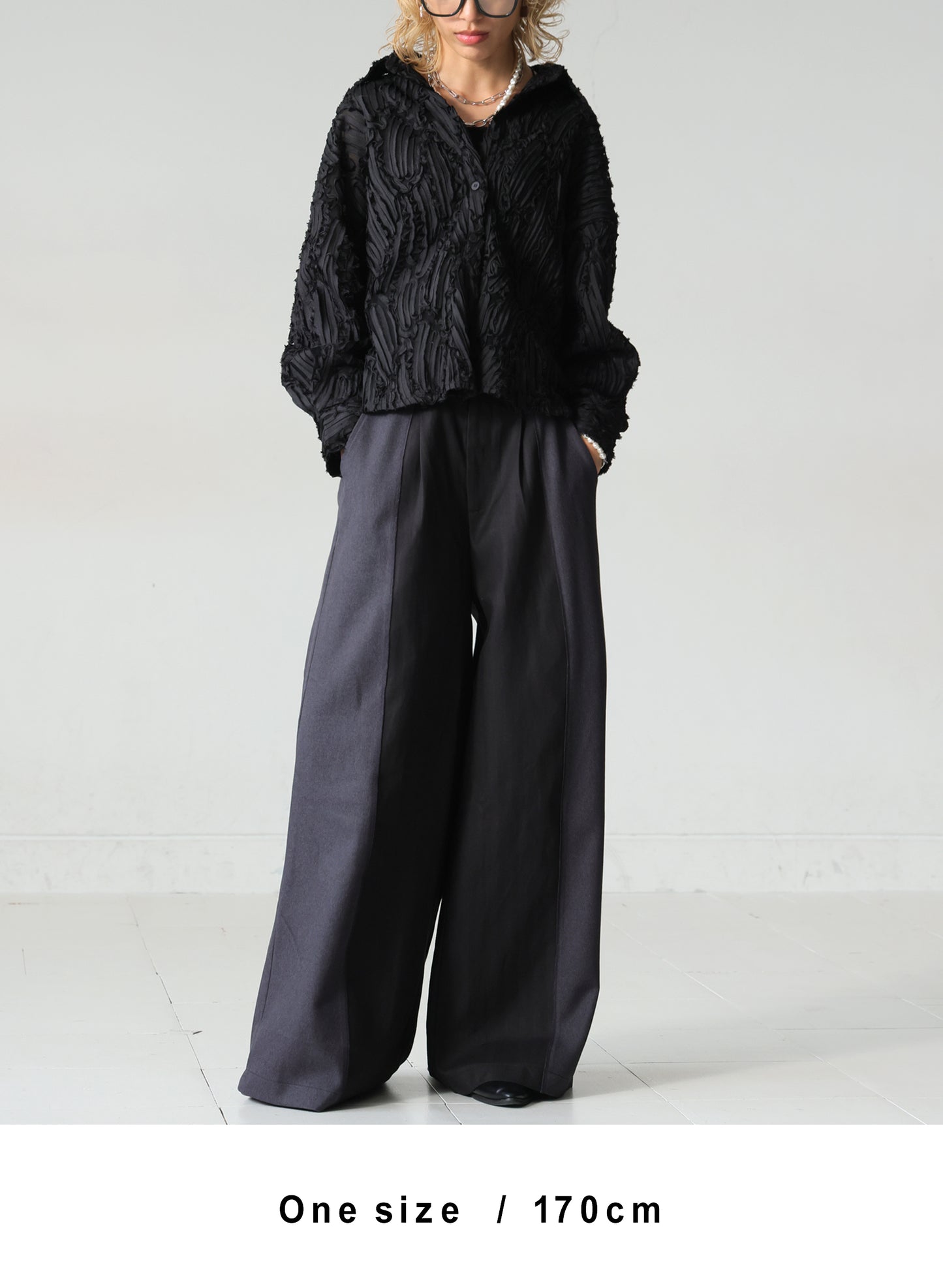 OWNth(オンス) テープデザインシャツ きれいめ レディース ブラック 黒