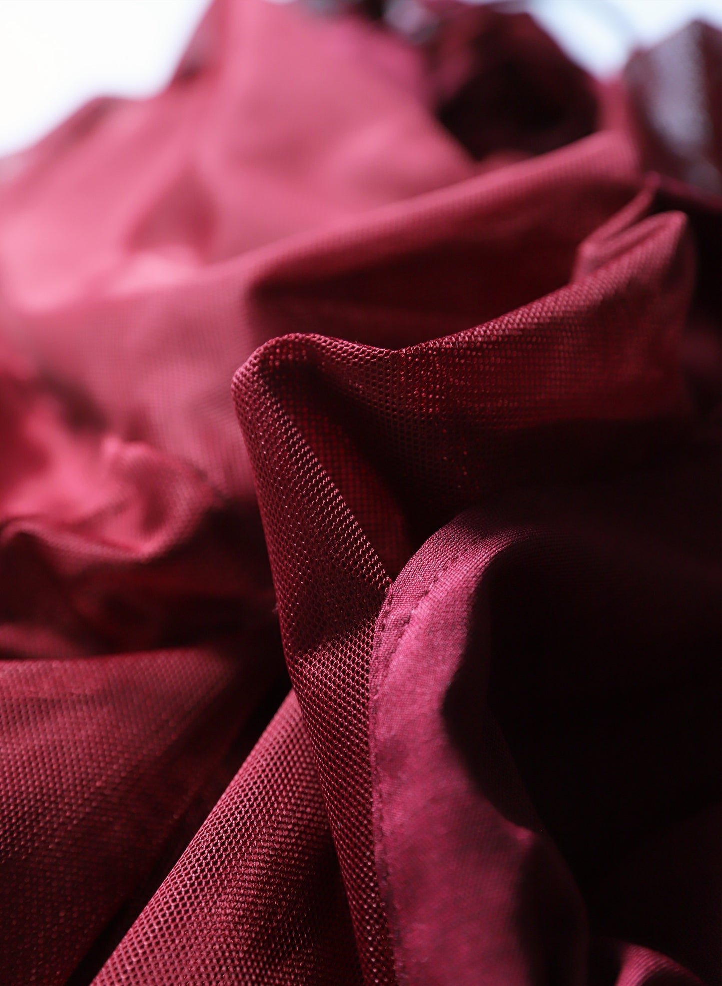 OWNth(オンス) ギャザースリーブメッシュプルオーバー きれいめ レディース 赤 レッド