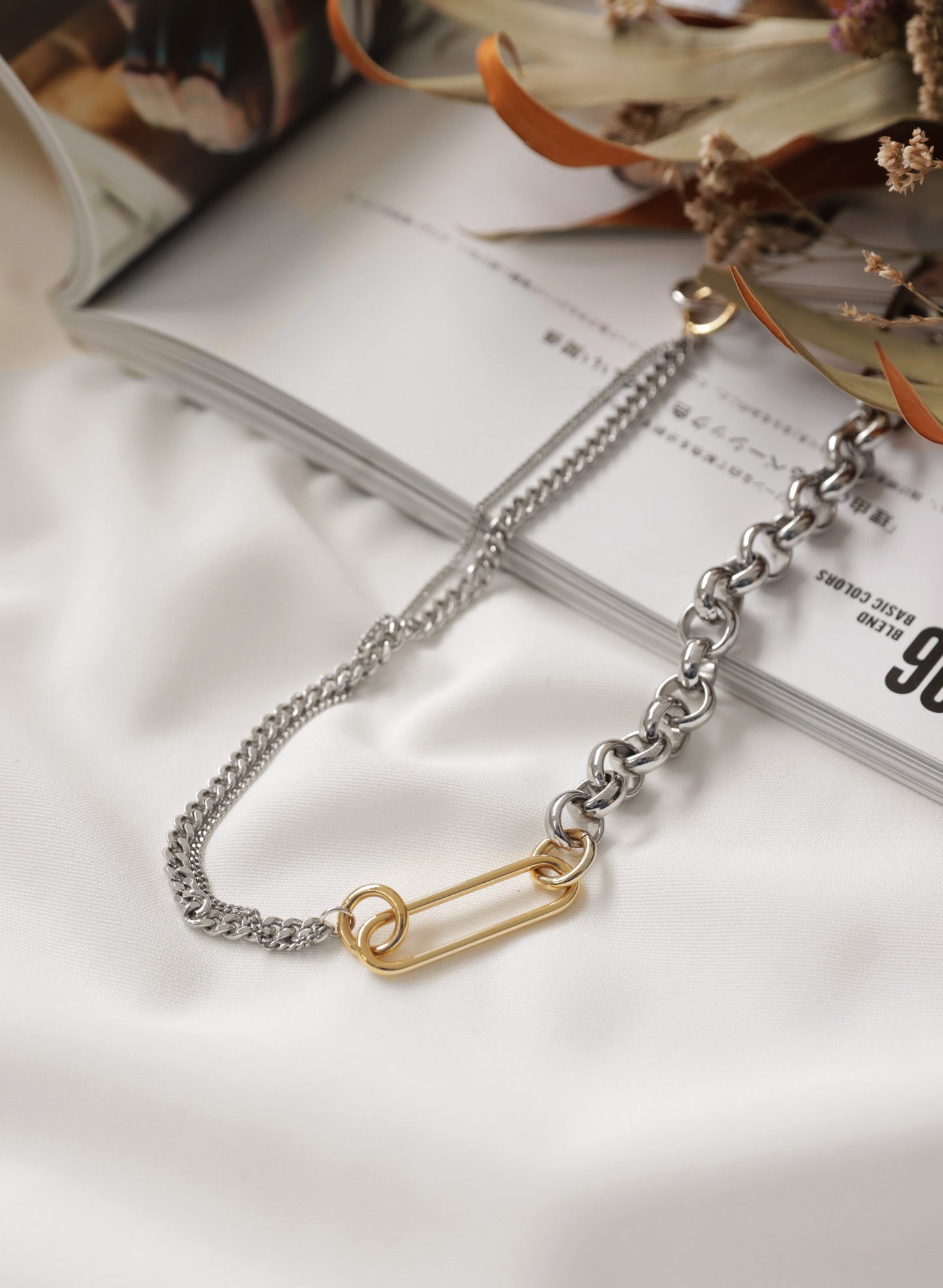 OWNth(オンス) ストラップチェーンデザインネックレス きれいめ レディース シルバー