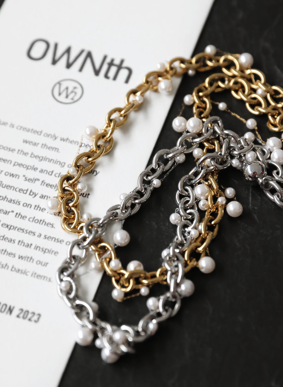 OWNth(オンス) パールチェーンネックレス きれいめ レディース