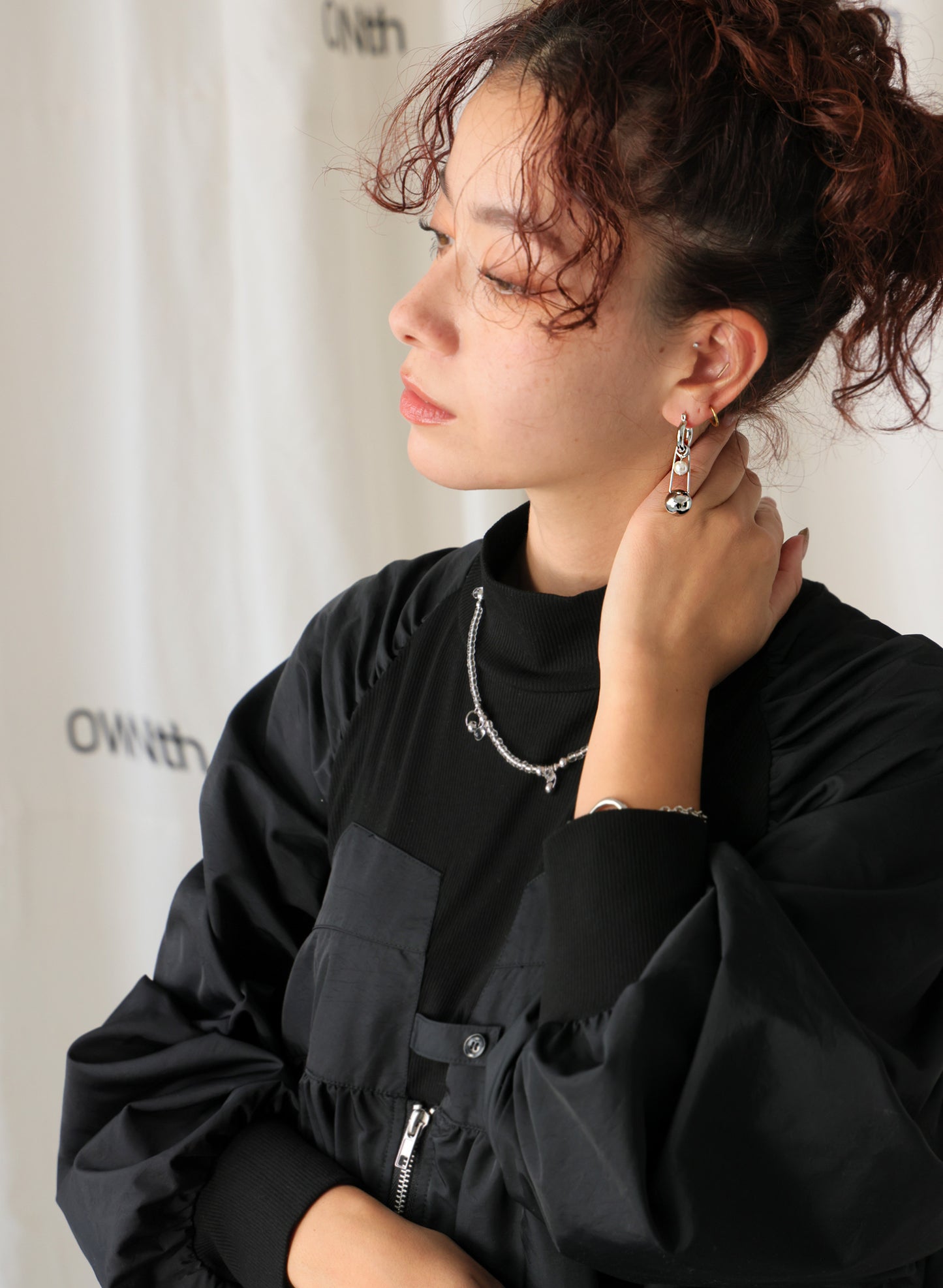 OWNth(オンス) 2WAYアシメピアス きれいめ レディース シルバー