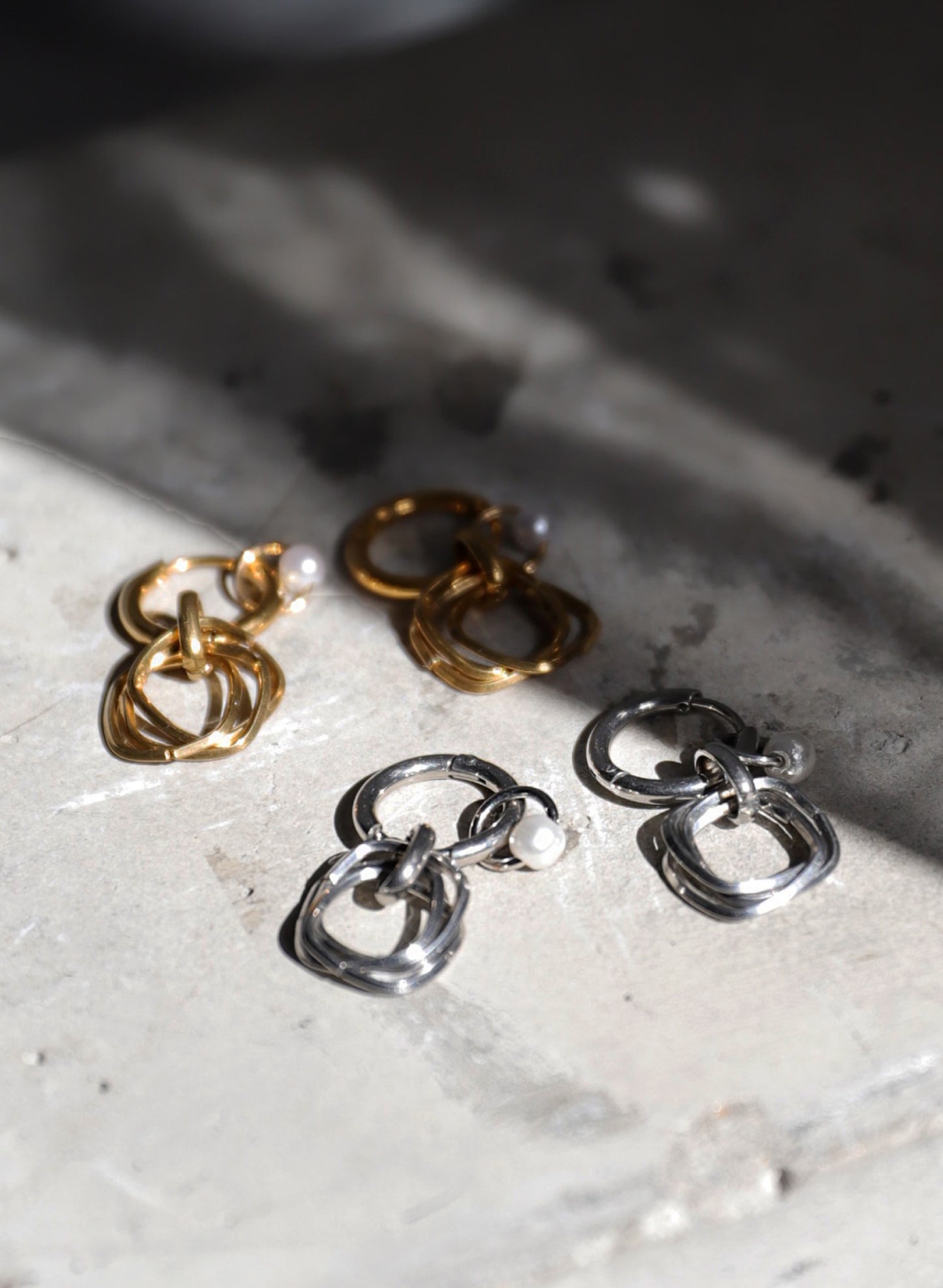 OWNth(オンス) 2WAYノットデザインパールピアス きれいめ レディース