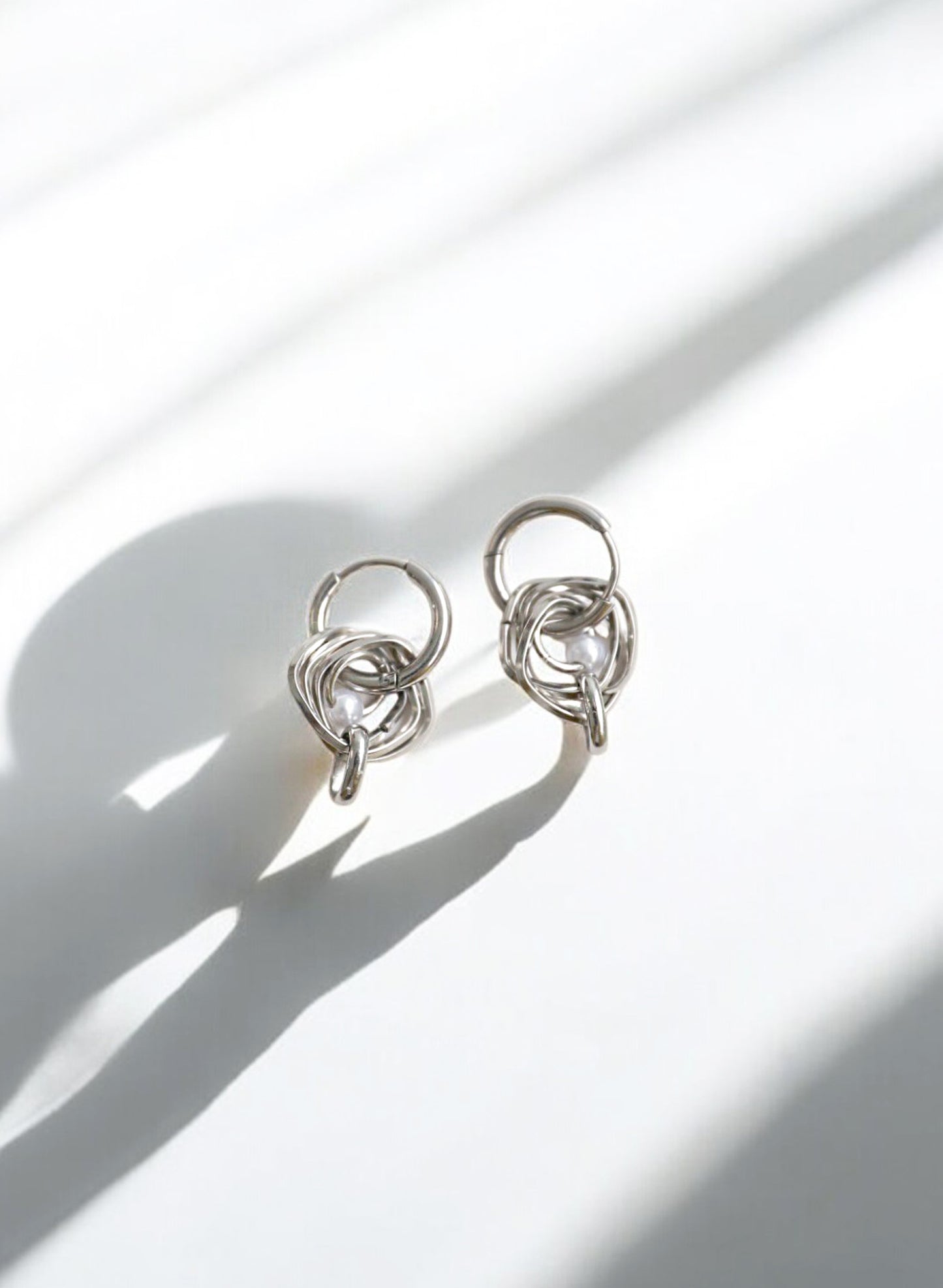 OWNth(オンス) 2WAYノットデザインパールピアス きれいめ レディース シルバー
