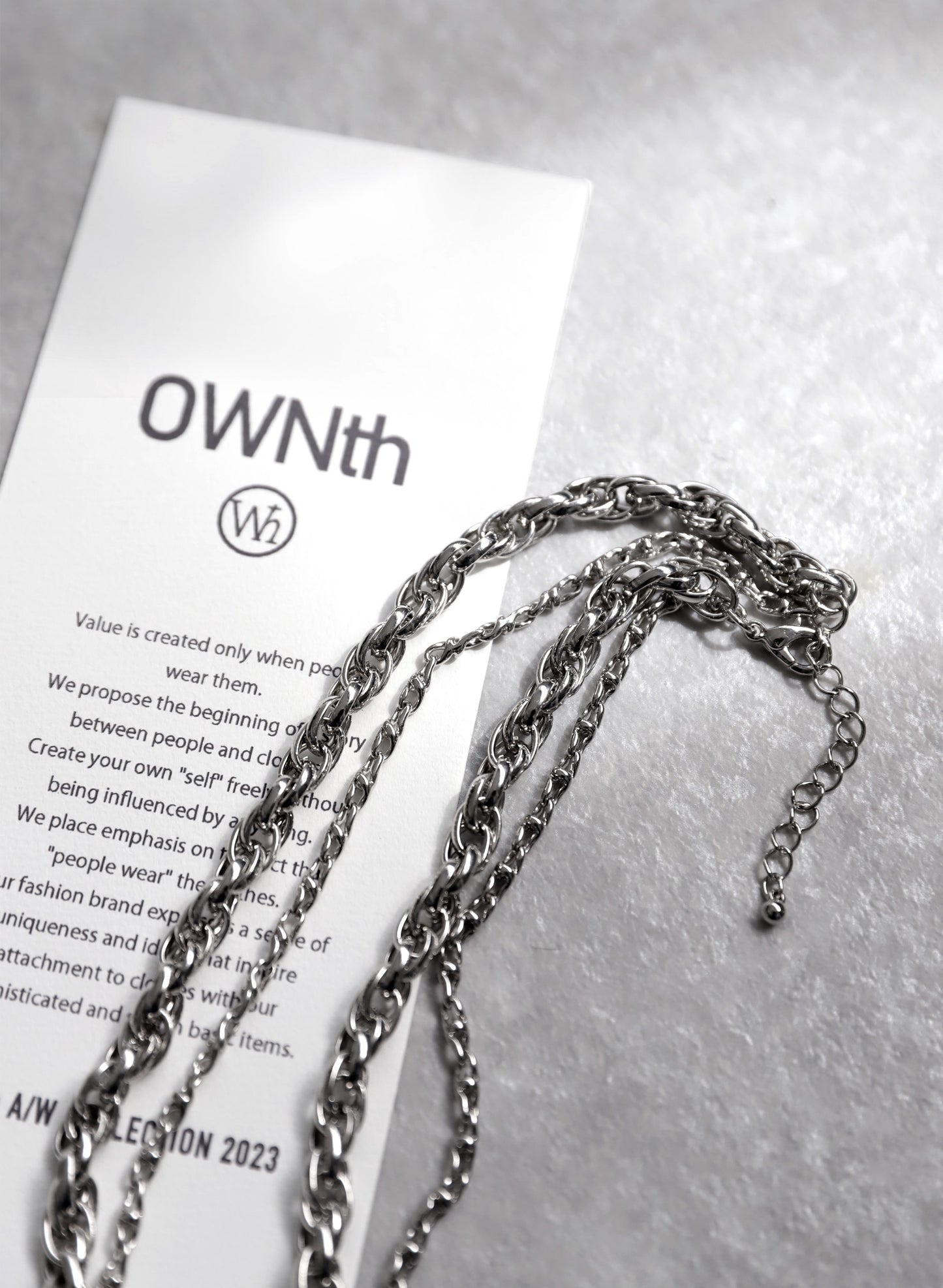 OWNth(オンス) 2連チェーンネックレス きれいめ レディース シルバー