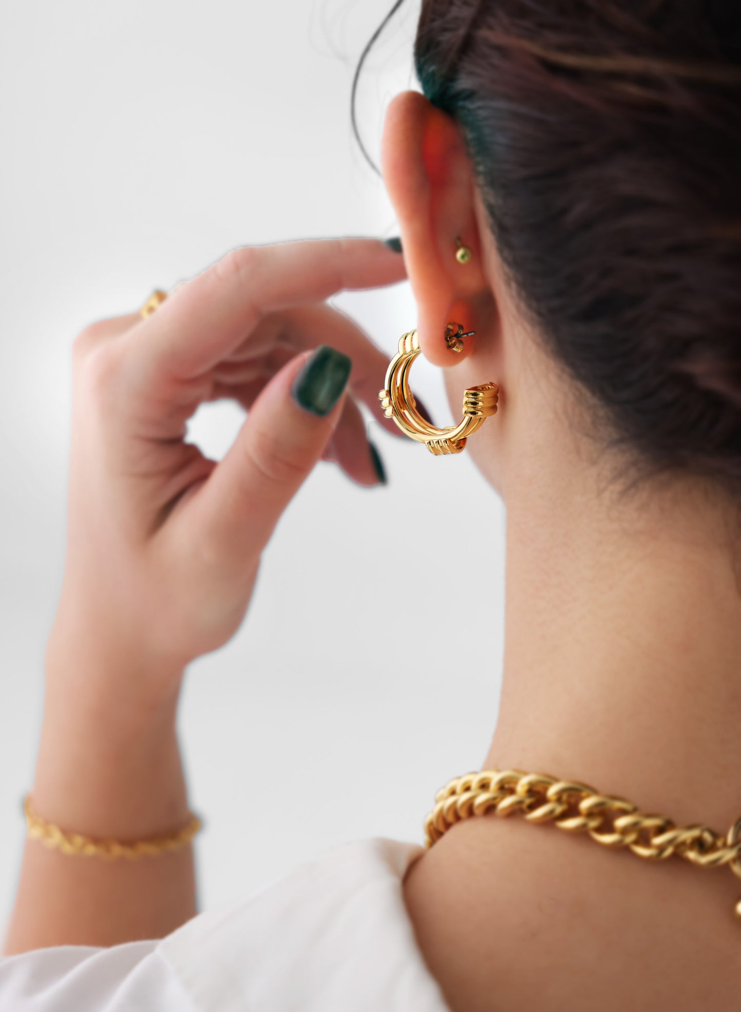 OWNth(オンス) フープモチーフピアス きれいめ レディース ゴールド gold