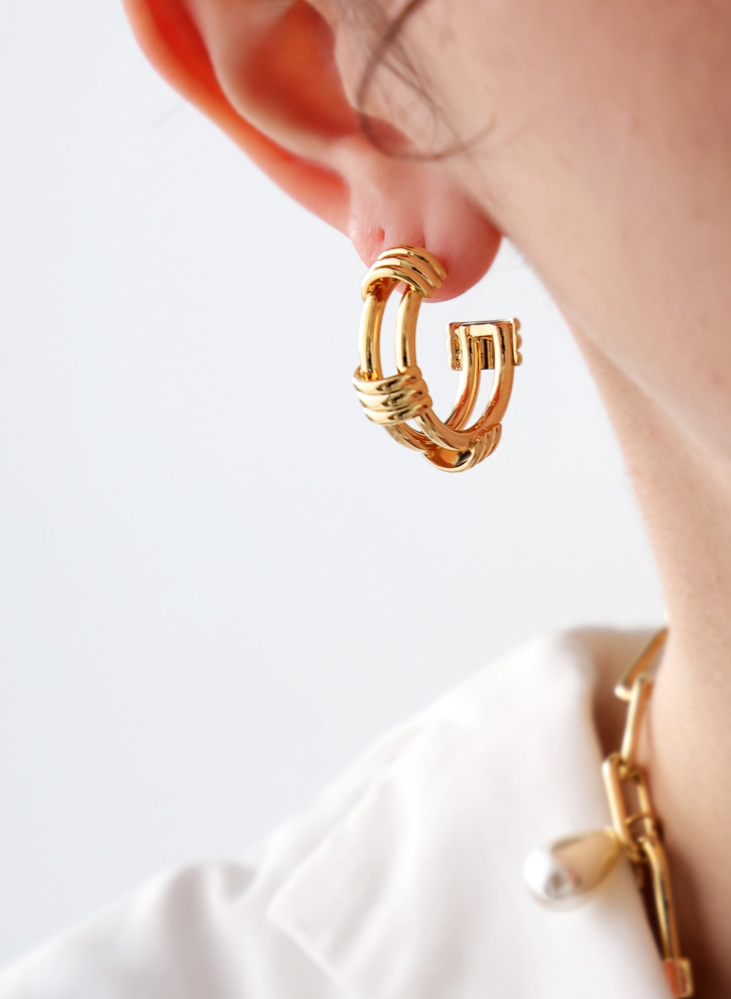 OWNth(オンス) フープモチーフピアス きれいめ レディース ゴールド gold