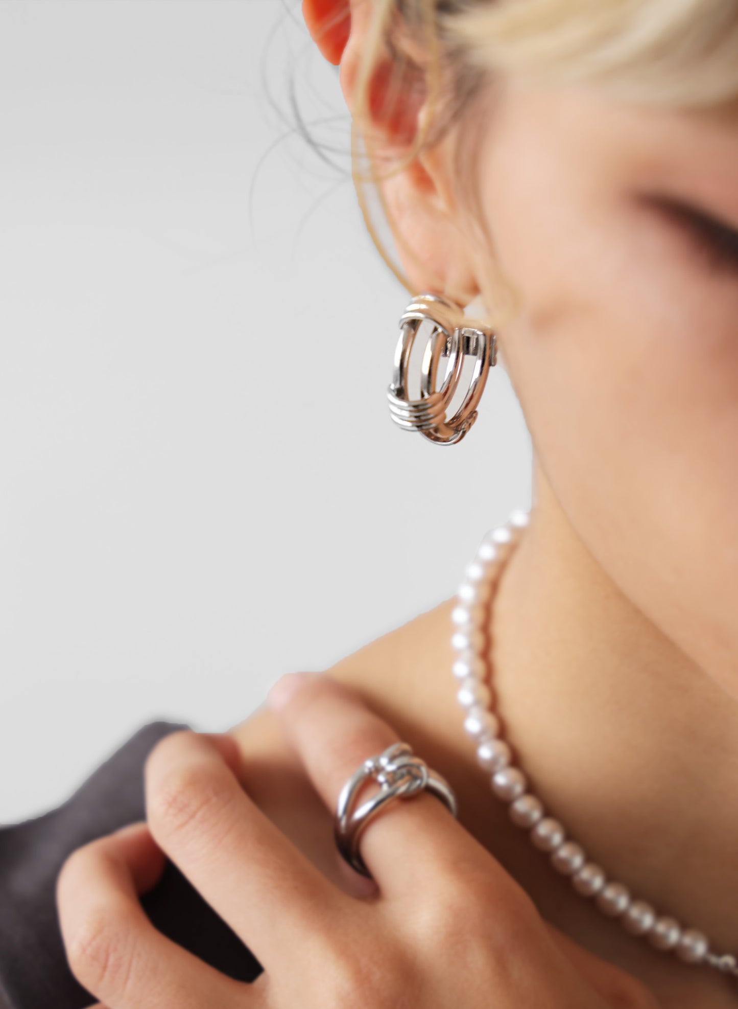 OWNth(オンス) フープモチーフピアス きれいめ レディース シルバー silver