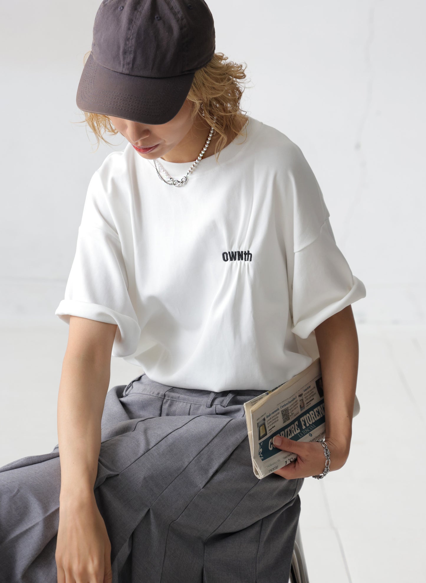 OWNth(オンス) パールチェーン2WAYネックレス きれいめ レディース シルバー
