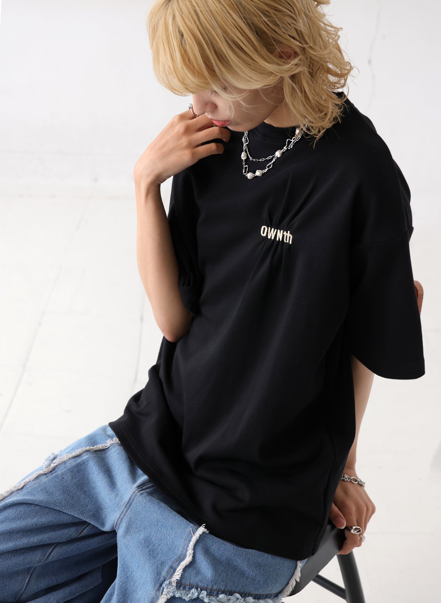 OWNth(オンス) パール×ミックスチェーンデザインネックレス きれいめ レディース シルバー