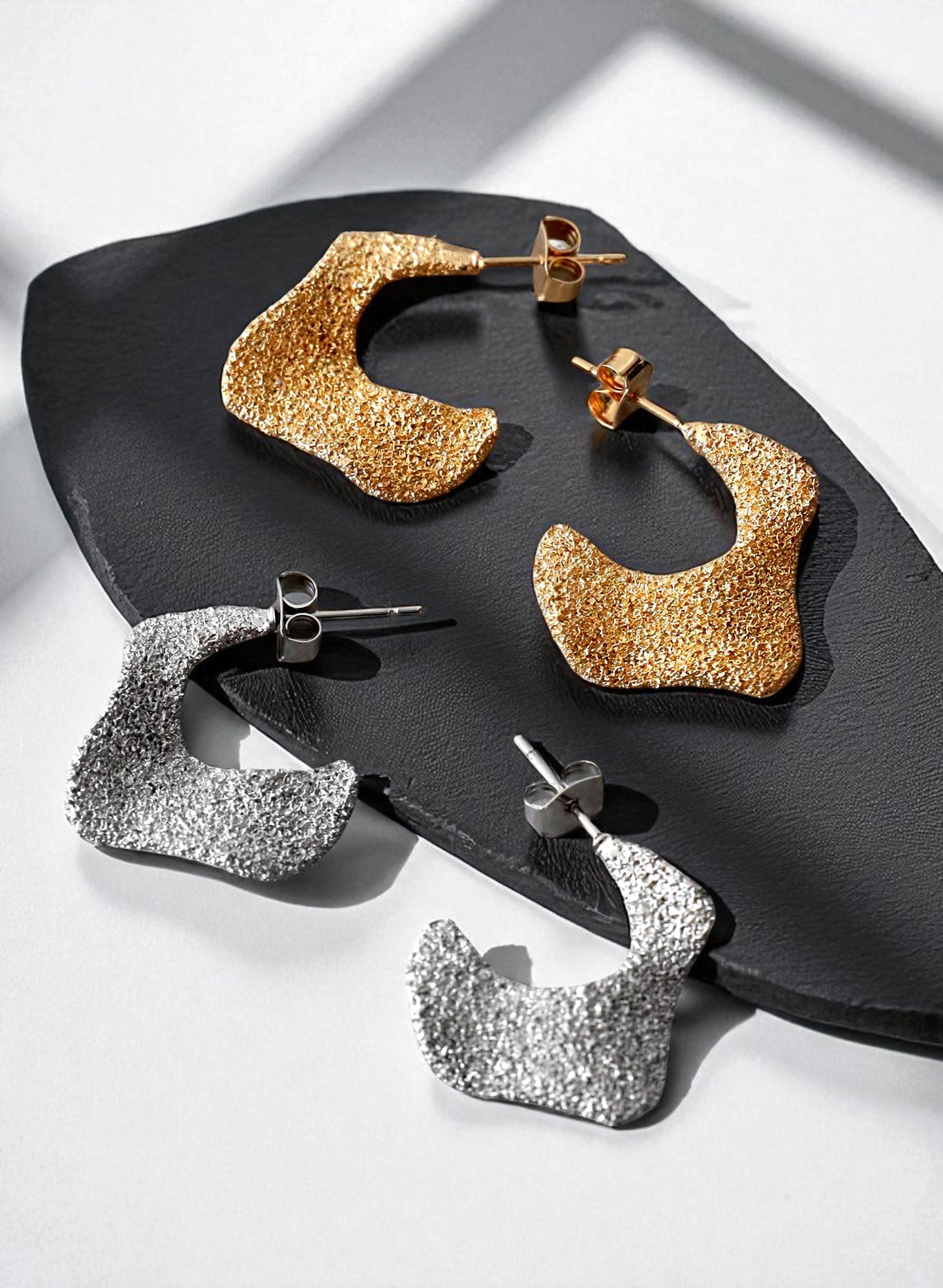 OWNth(オンス) アートピースラメピアス きれいめ レディース シルバー silver ゴールド gold