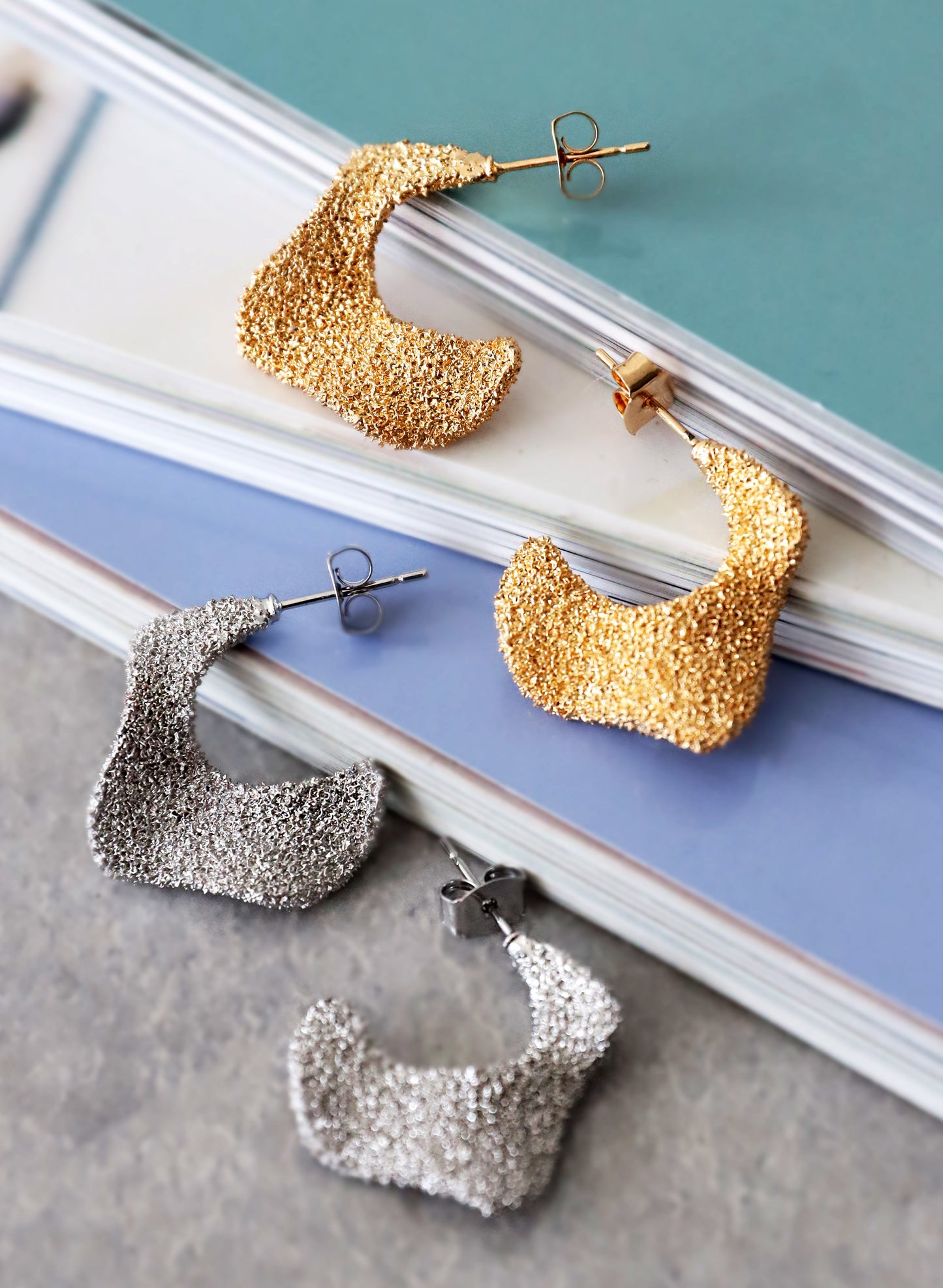 OWNth(オンス) アートピースラメピアス きれいめ レディース シルバー silver ゴールド gold