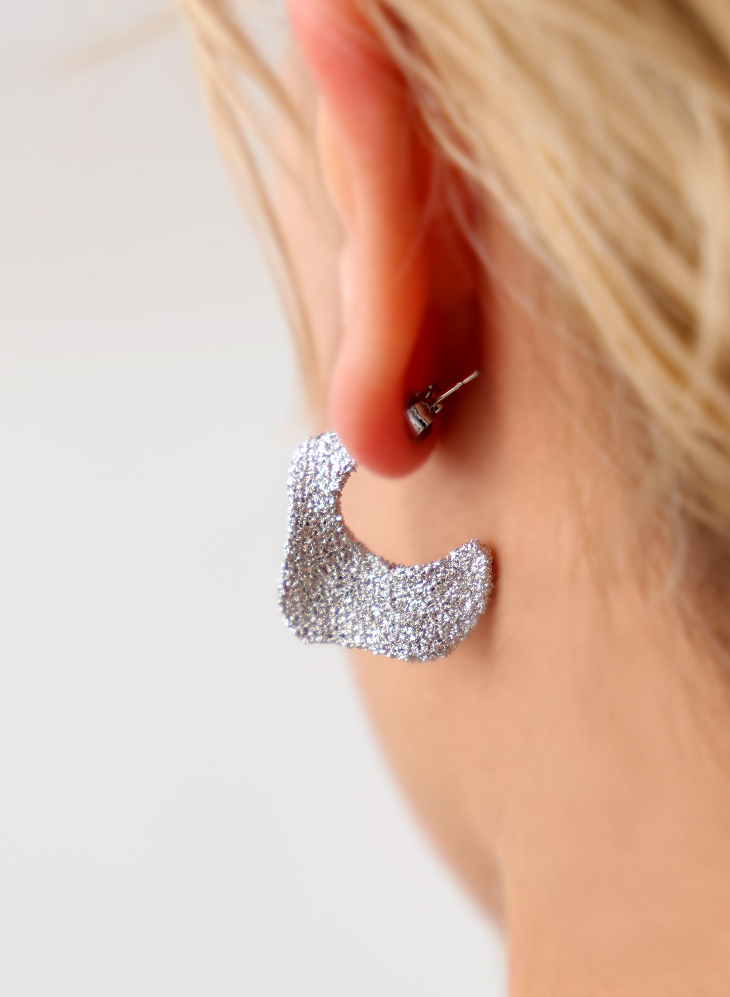 OWNth(オンス) アートピースラメピアス きれいめ レディース シルバー silver