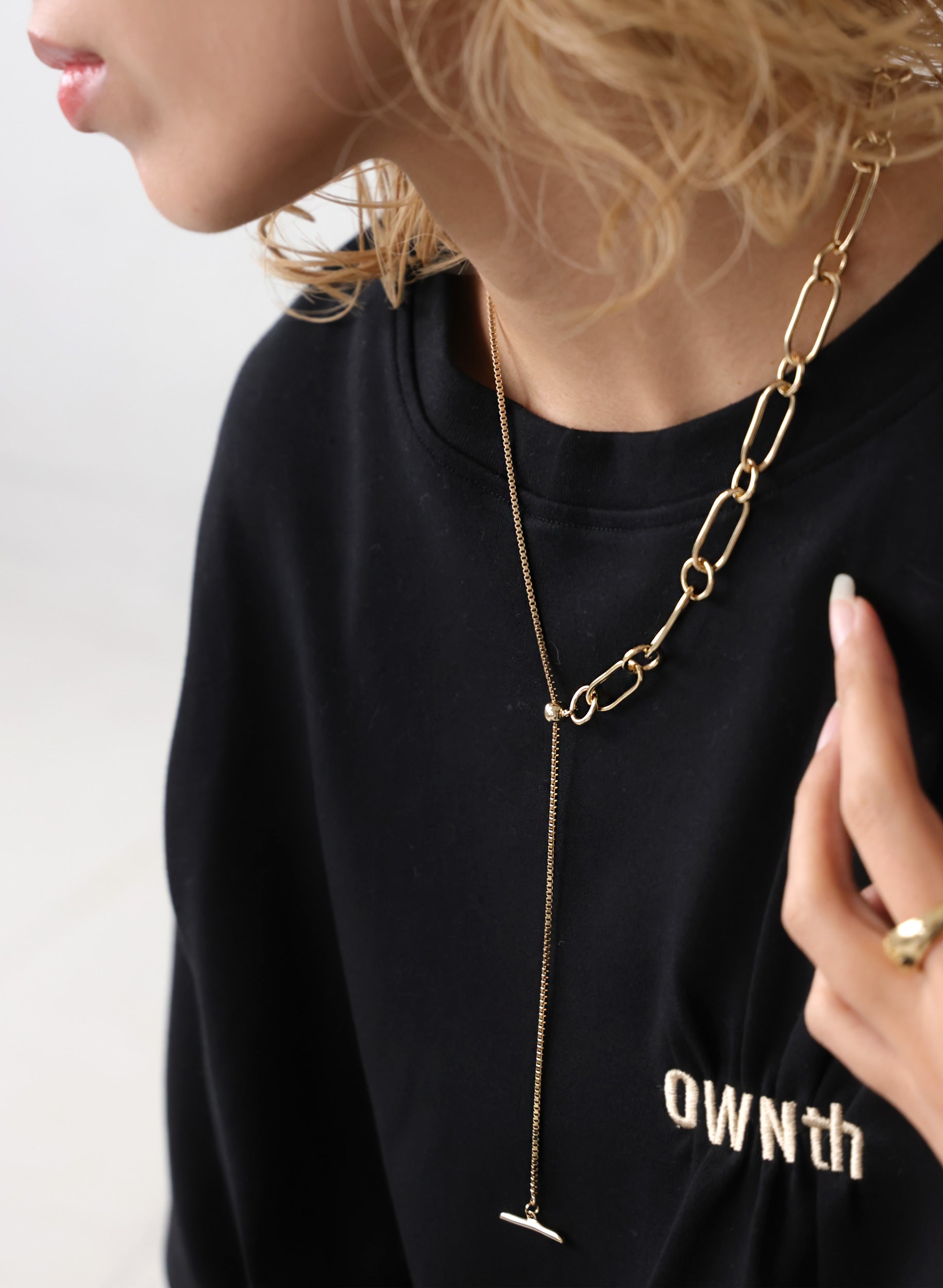 OWNth(オンス) ロングネックレス きれいめ レディース ゴールド
