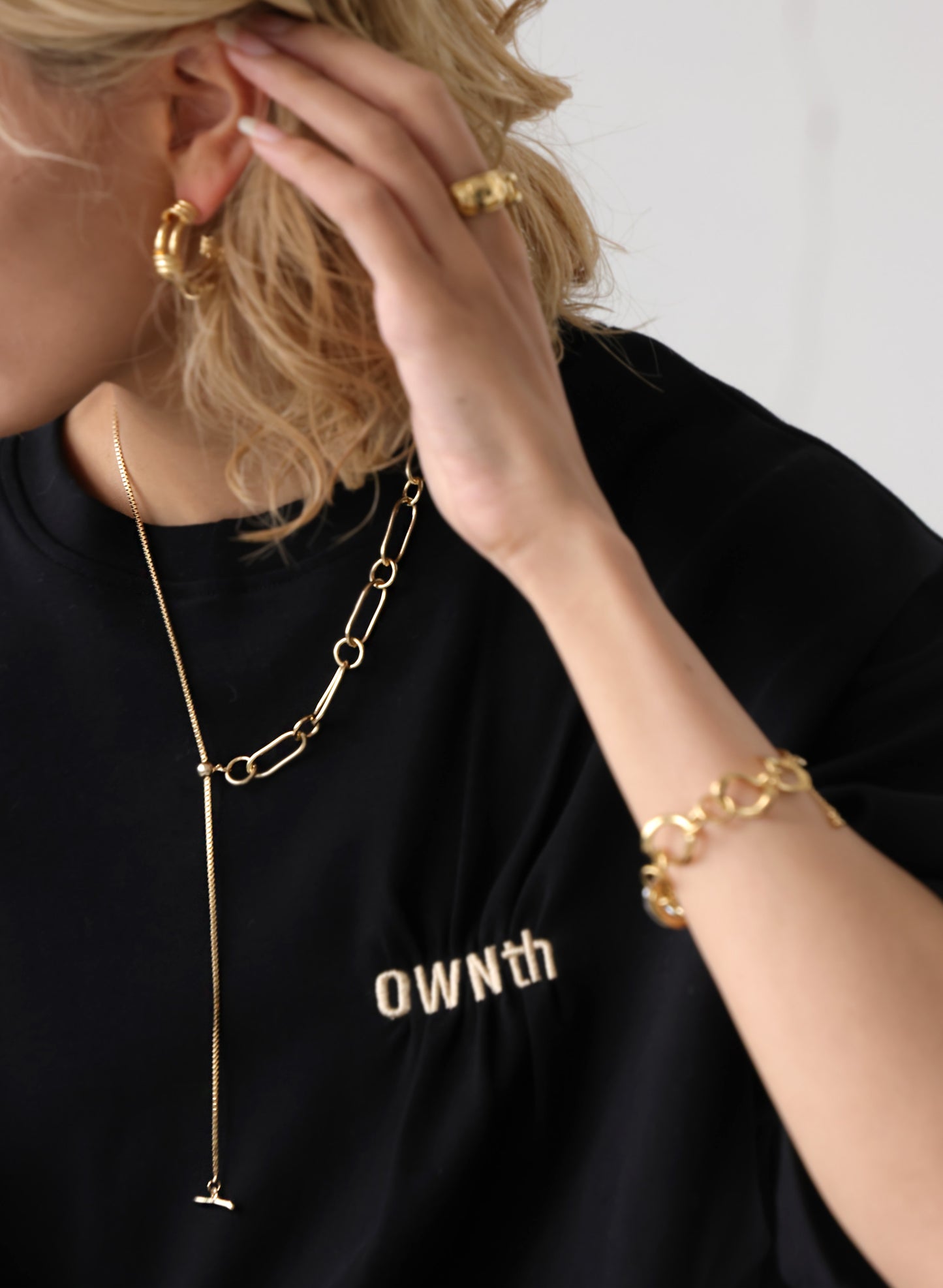 OWNth(オンス) ロングネックレス きれいめ レディース ゴールド