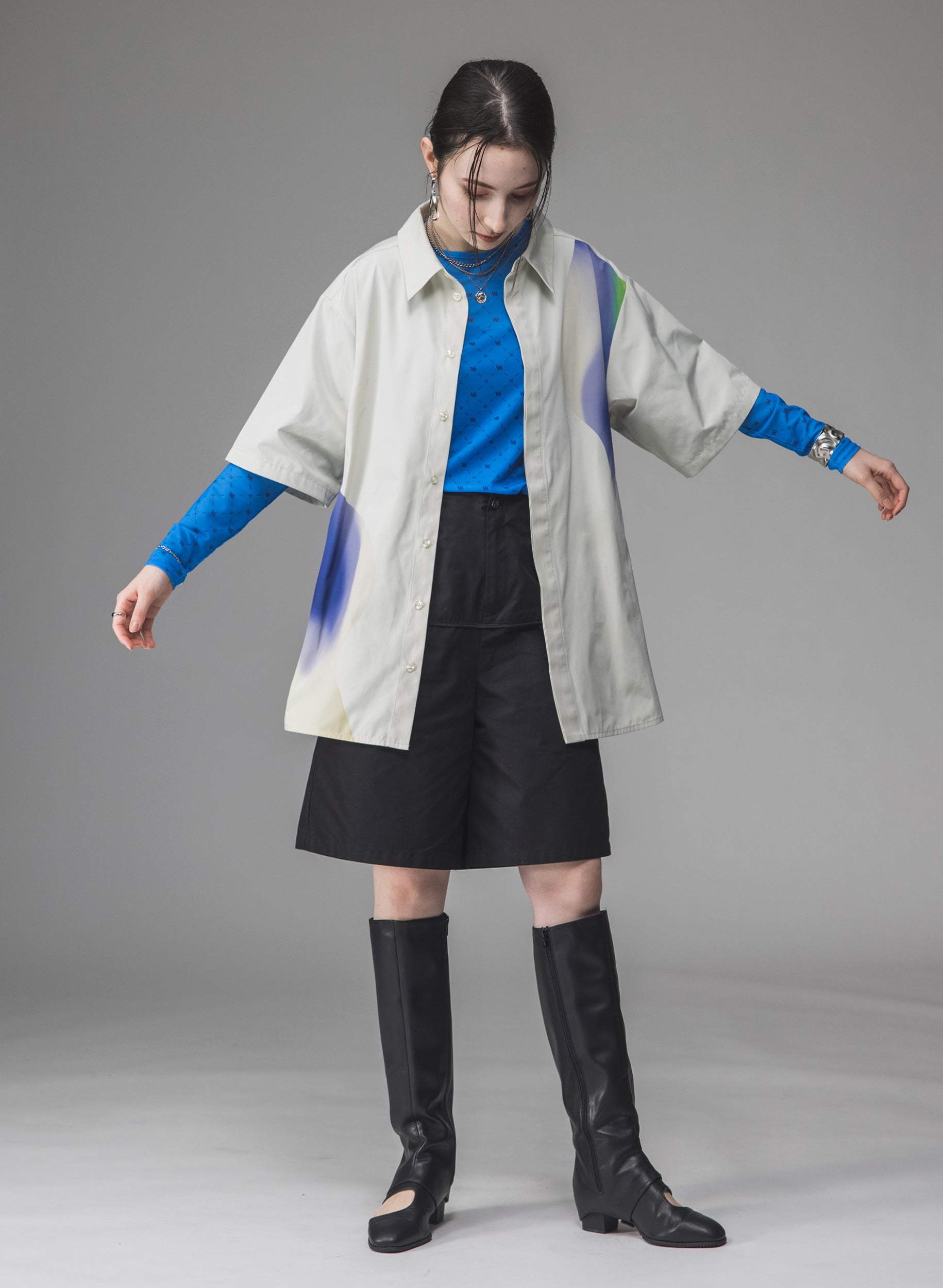 OWNth(オンス) ハーフパンツ×ロングスカート きれいめ レディース ブラック 黒