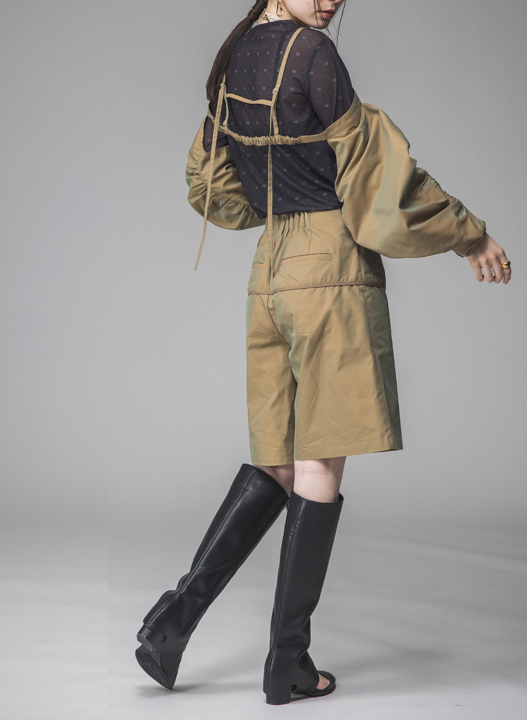 OWNth(オンス) ハーフパンツ×ロングスカート きれいめ レディース ベージュ