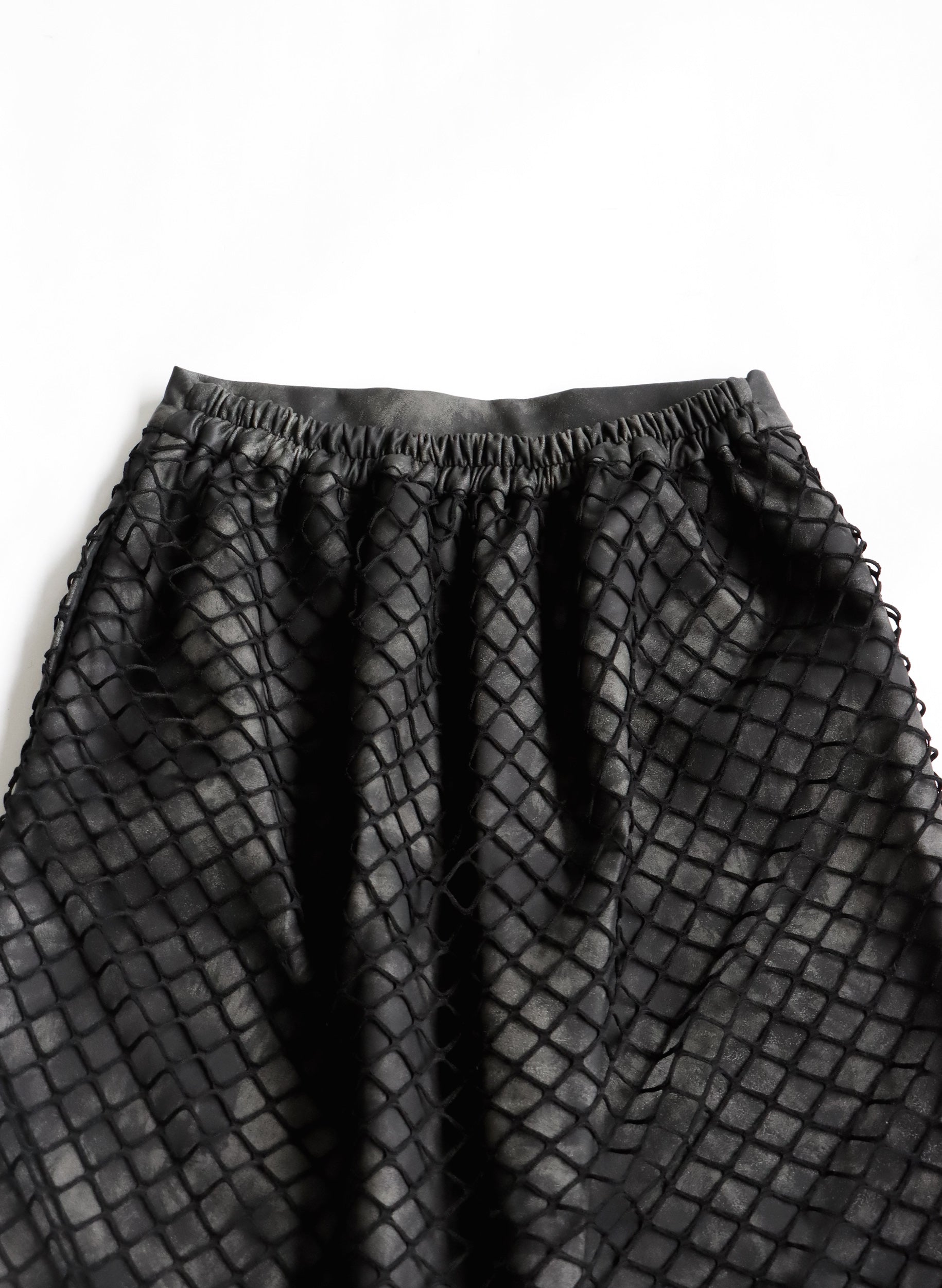 革スカート女画像 OWNth-オンス-】メッシュレイヤードレザースカート -レディース-